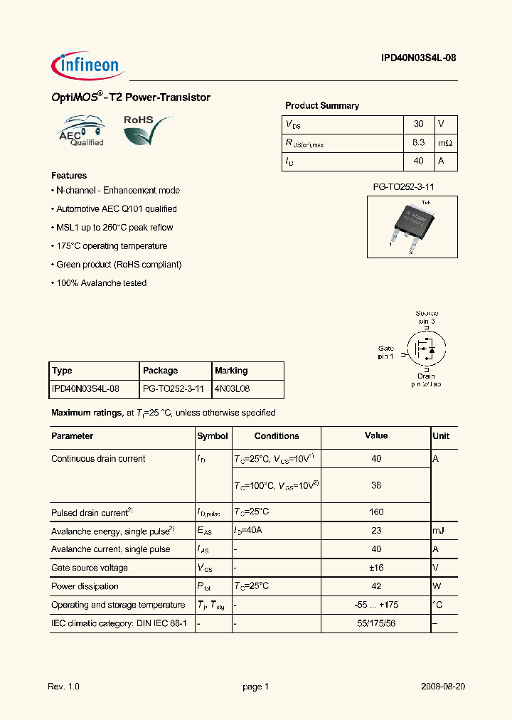 IPD40N03S4L-08_4535799.PDF Datasheet