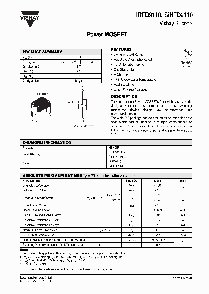 IRFD9110_4426817.PDF Datasheet