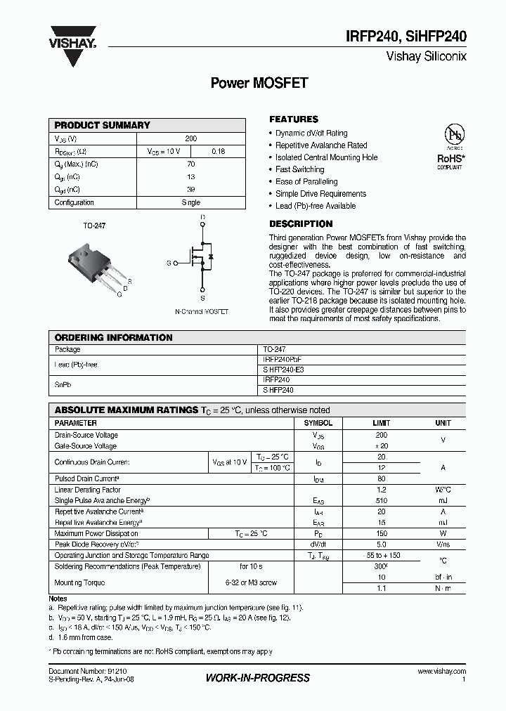 IRFP240_4255798.PDF Datasheet