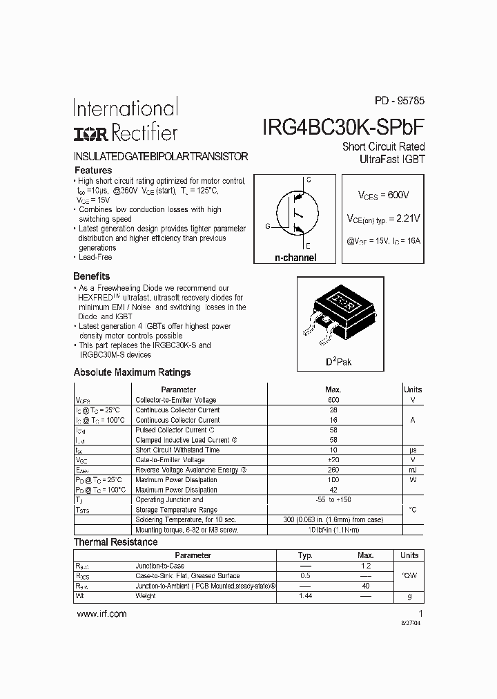 IRG4BC30K-SPBF_4203696.PDF Datasheet
