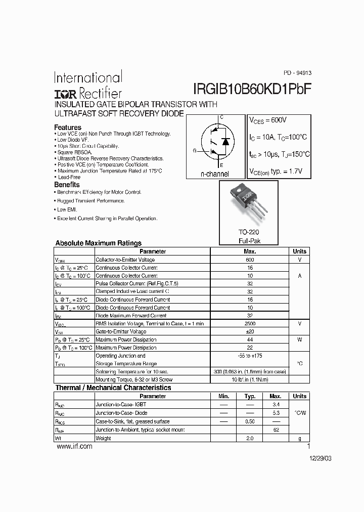 IRGIB10B60KD1PBF_4215199.PDF Datasheet