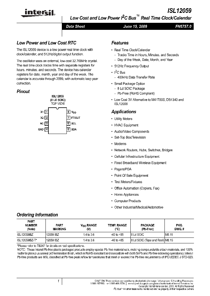 ISL12059_4455331.PDF Datasheet