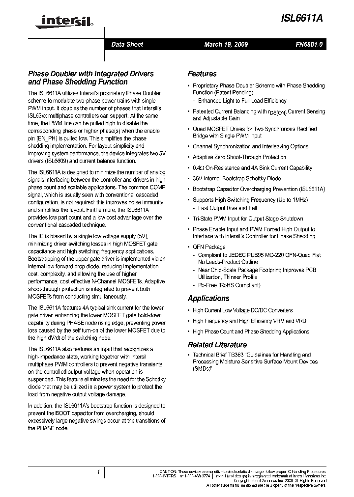 ISL6611A_4487378.PDF Datasheet