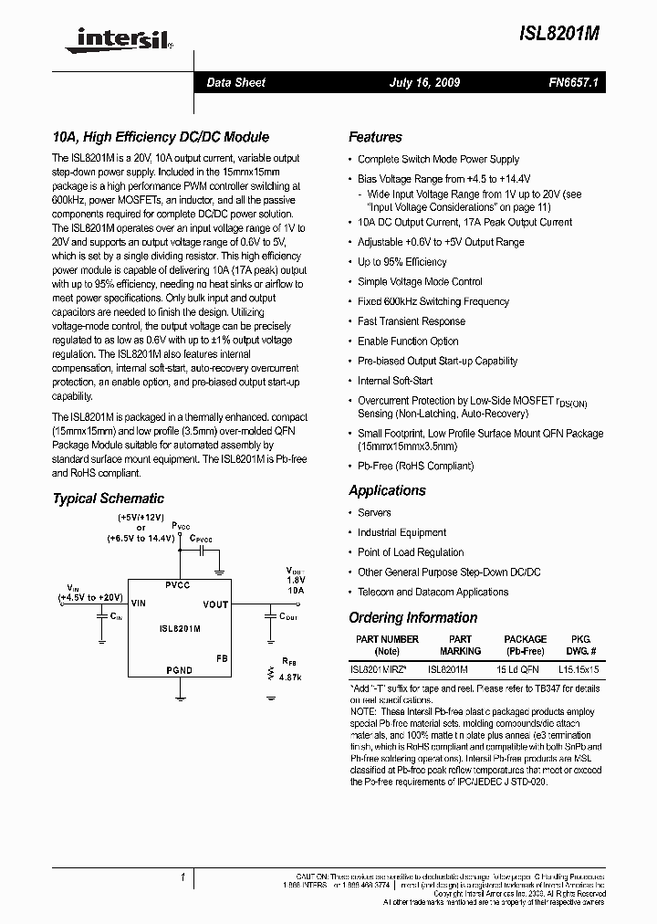 ISL8201M_4462541.PDF Datasheet