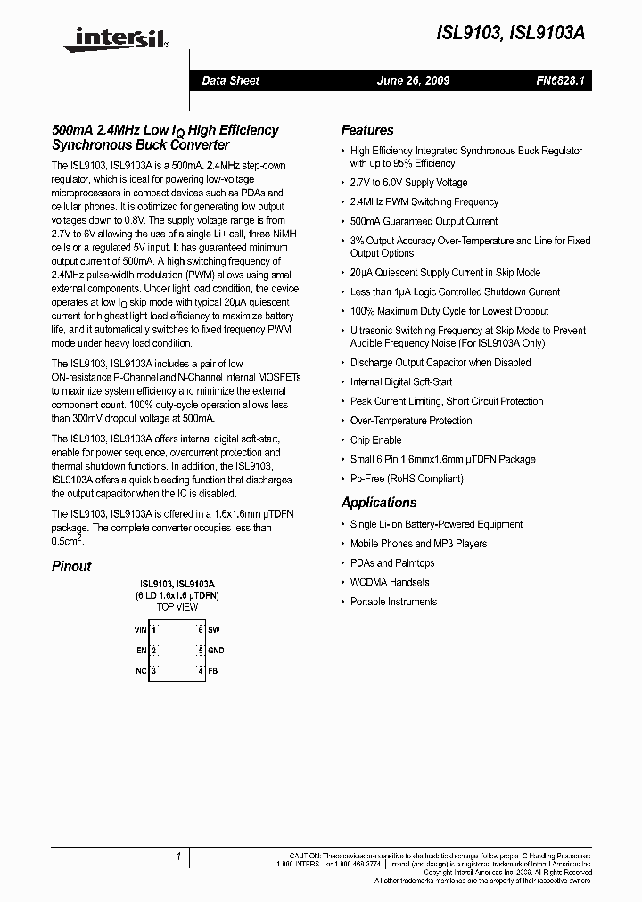 ISL9103IRUAZ-T_4466413.PDF Datasheet