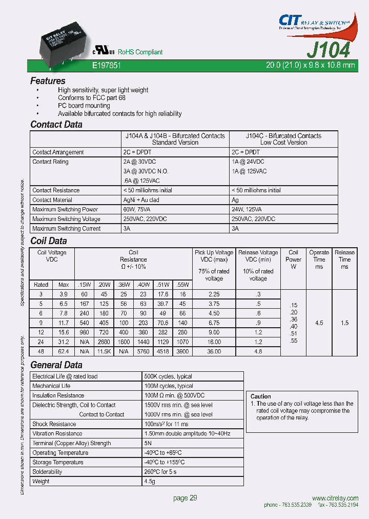 J104A2C48VDC_4408873.PDF Datasheet