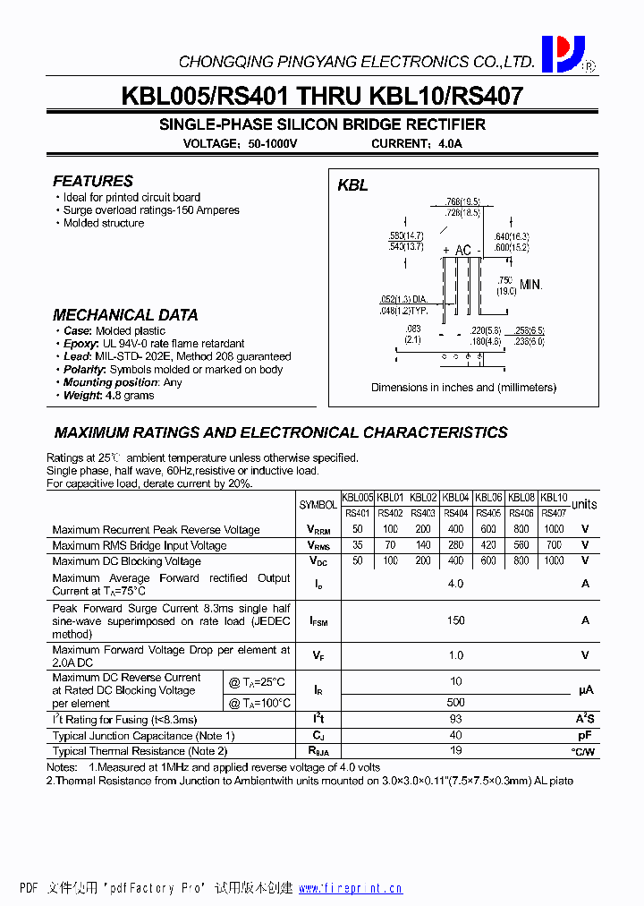 KBL04-RS404_4612651.PDF Datasheet