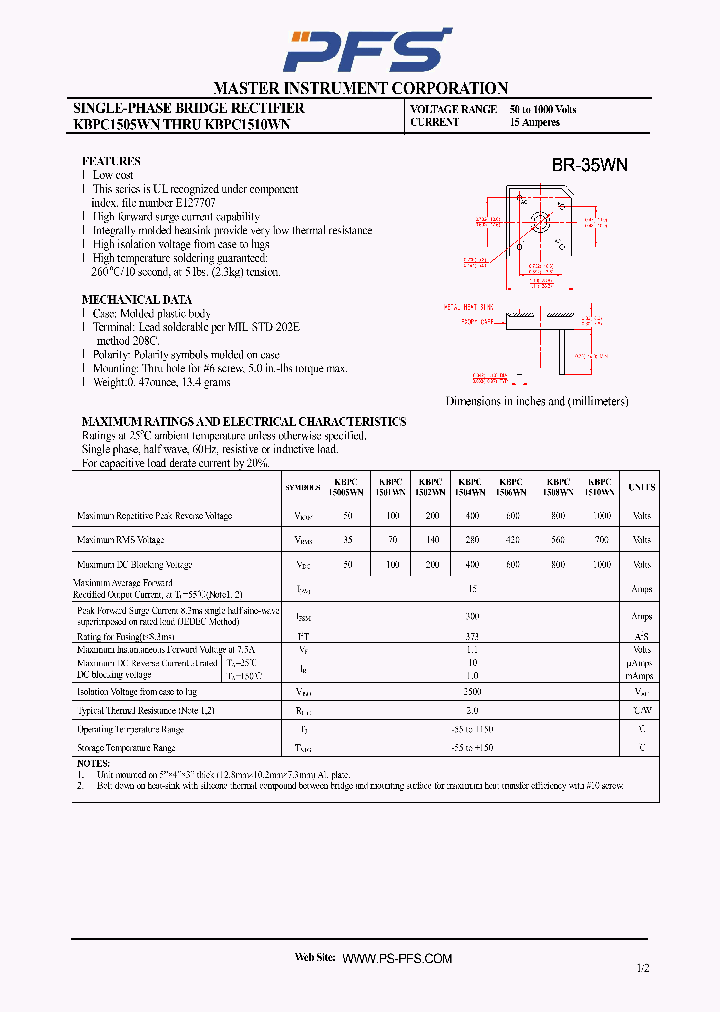 KBPC1504WN_4871681.PDF Datasheet