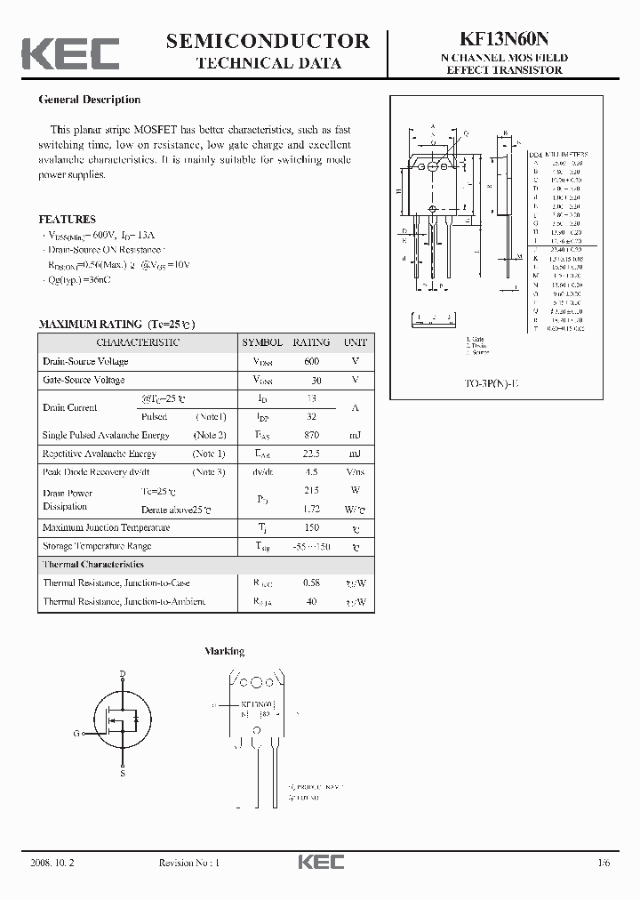 KF13N60N_4647553.PDF Datasheet