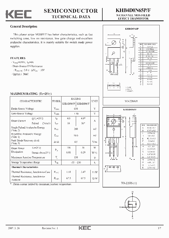 KHB4D0N65F_4383172.PDF Datasheet