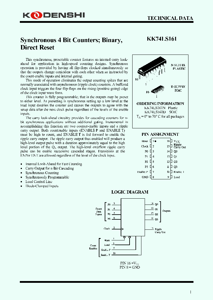 KK74LS161_4265797.PDF Datasheet