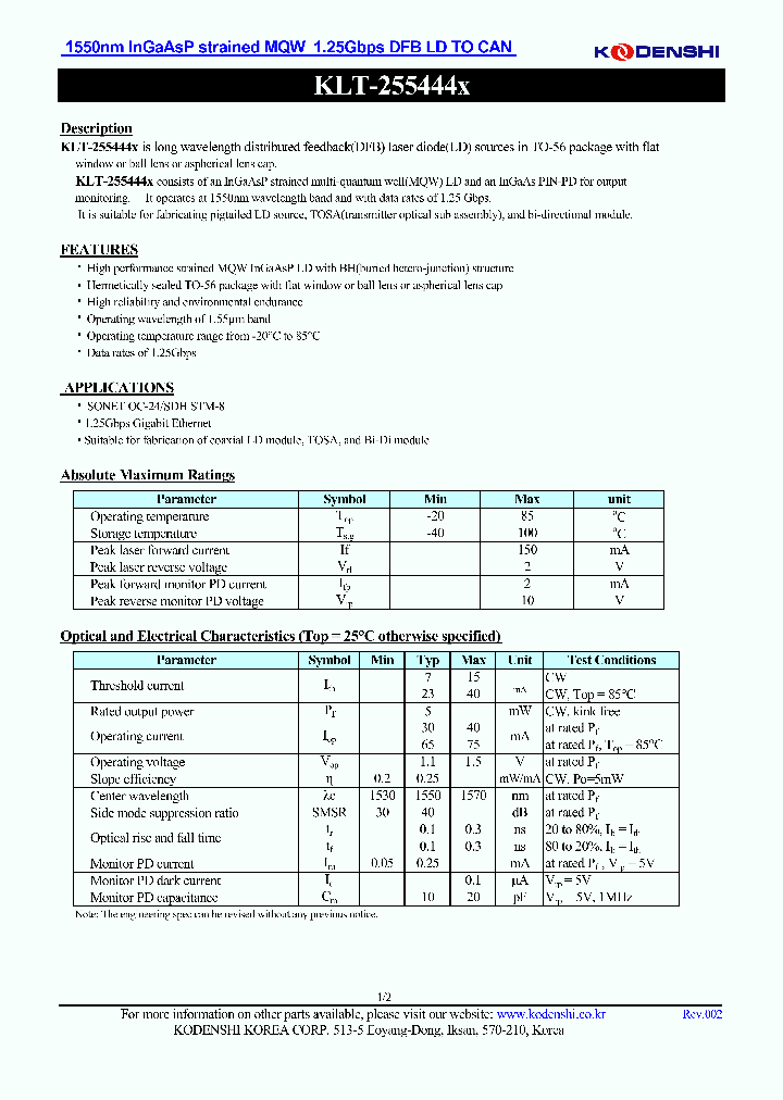 KLT-255444_4659576.PDF Datasheet