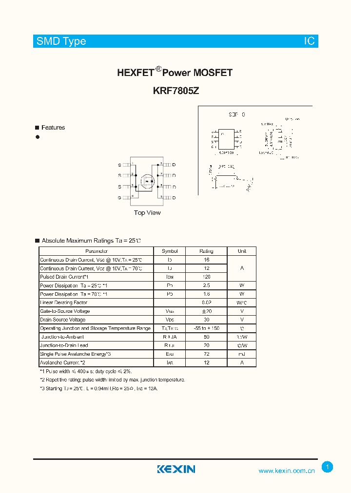 KRF7805Z_4334181.PDF Datasheet