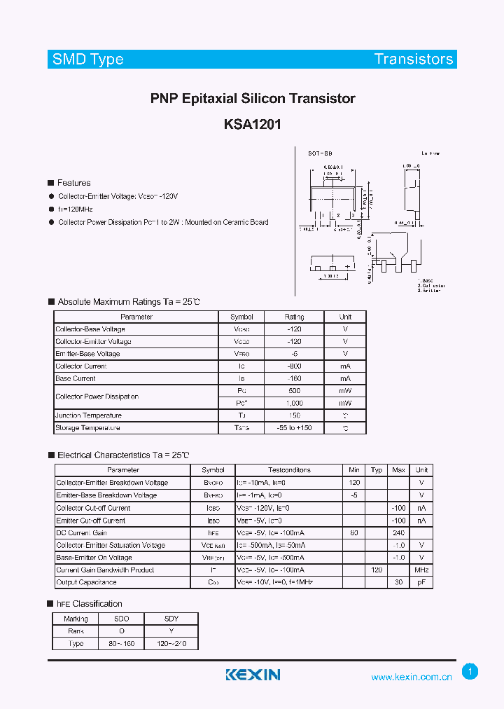 KSA1201_4701301.PDF Datasheet