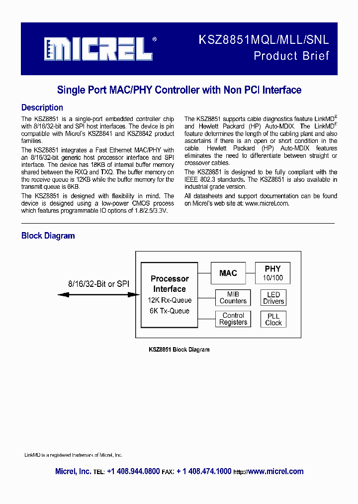 KSZ8851MLL_4203145.PDF Datasheet