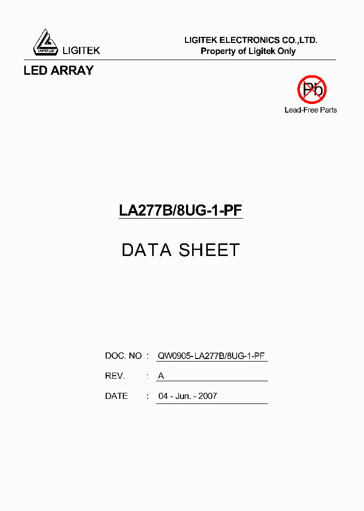 LA277B-8UG-1-PF_4814255.PDF Datasheet