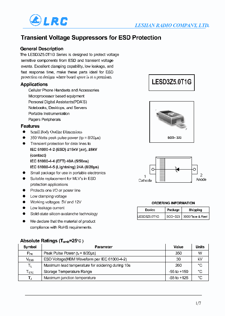 LESD3Z50T1G_4743969.PDF Datasheet