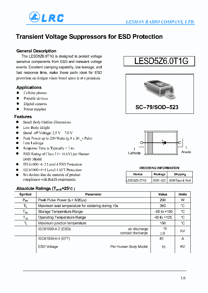 LESD5Z60T1G_4792890.PDF Datasheet