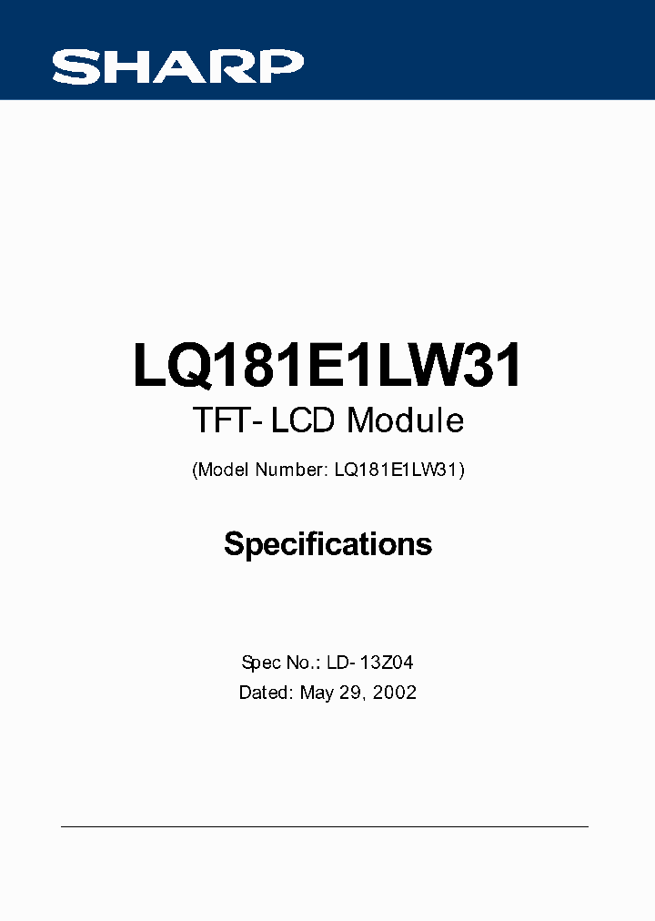 LQ181E1LW31_4489230.PDF Datasheet