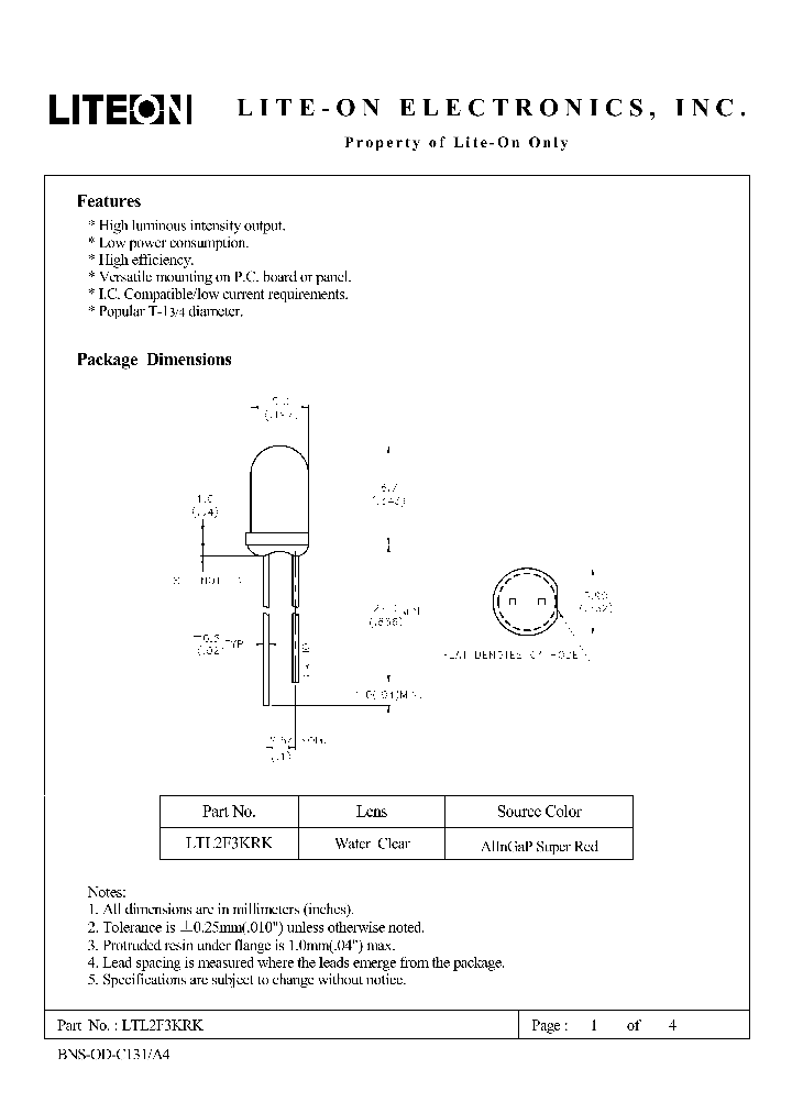 LTL2F3KRK_4564530.PDF Datasheet