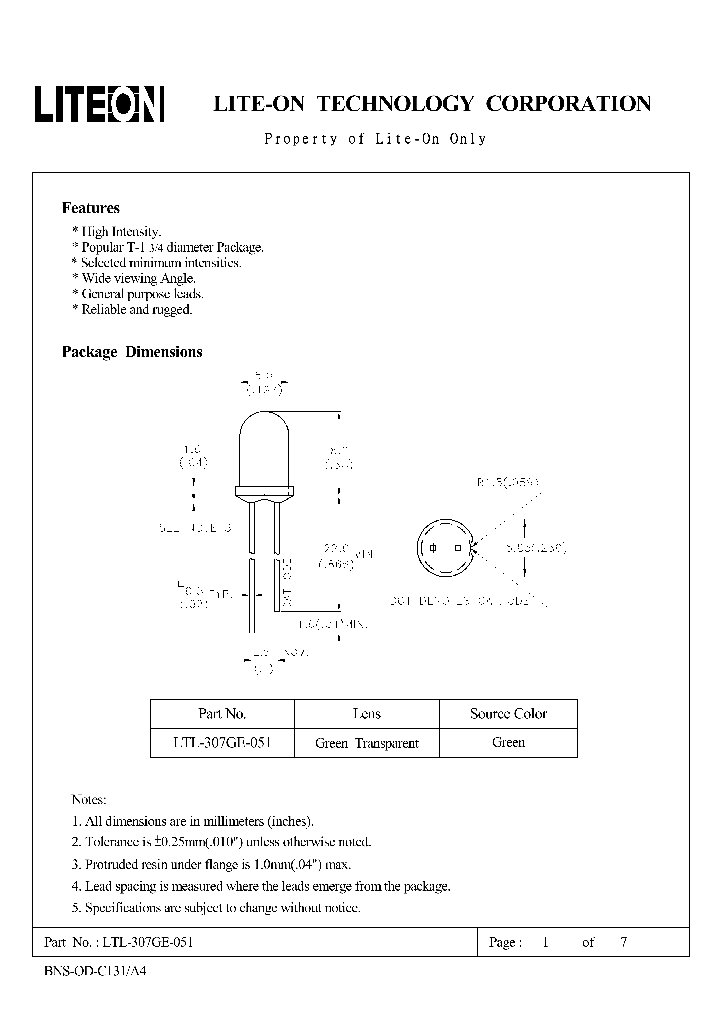 LTL-307GE-051_4715261.PDF Datasheet