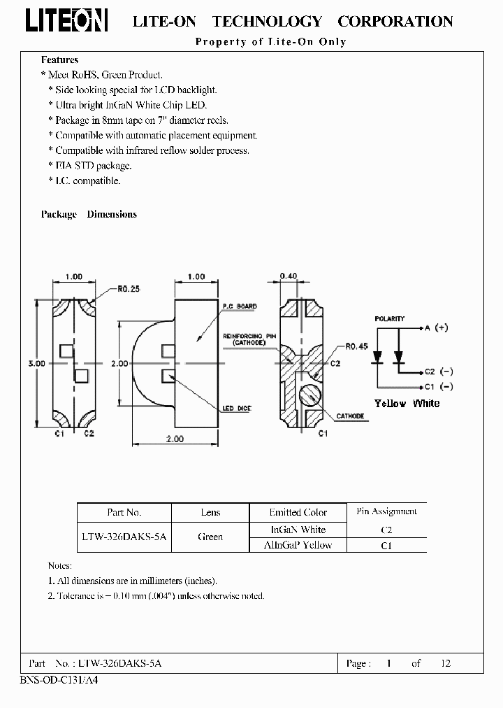 LTW-326DAKS-5A_4563790.PDF Datasheet