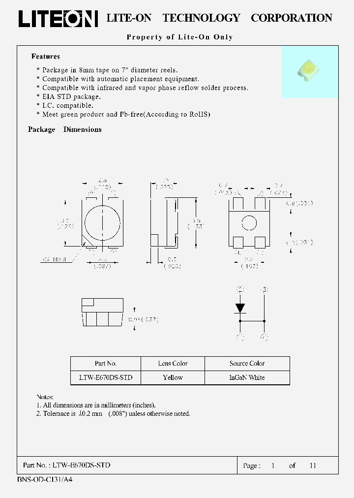 LTW-E670DS-STD_4535691.PDF Datasheet