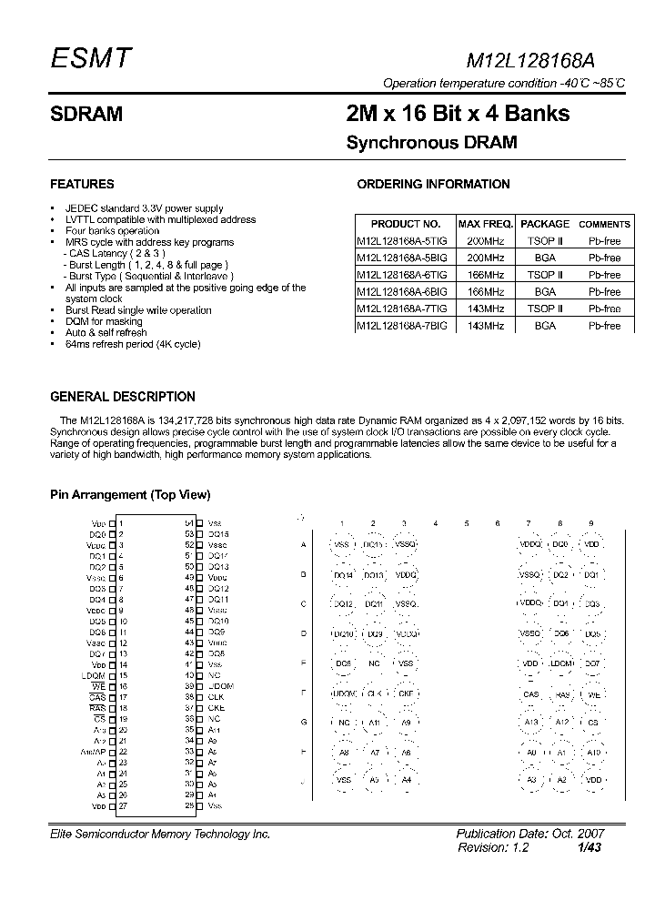 M12L128168A-5BIG_4615780.PDF Datasheet