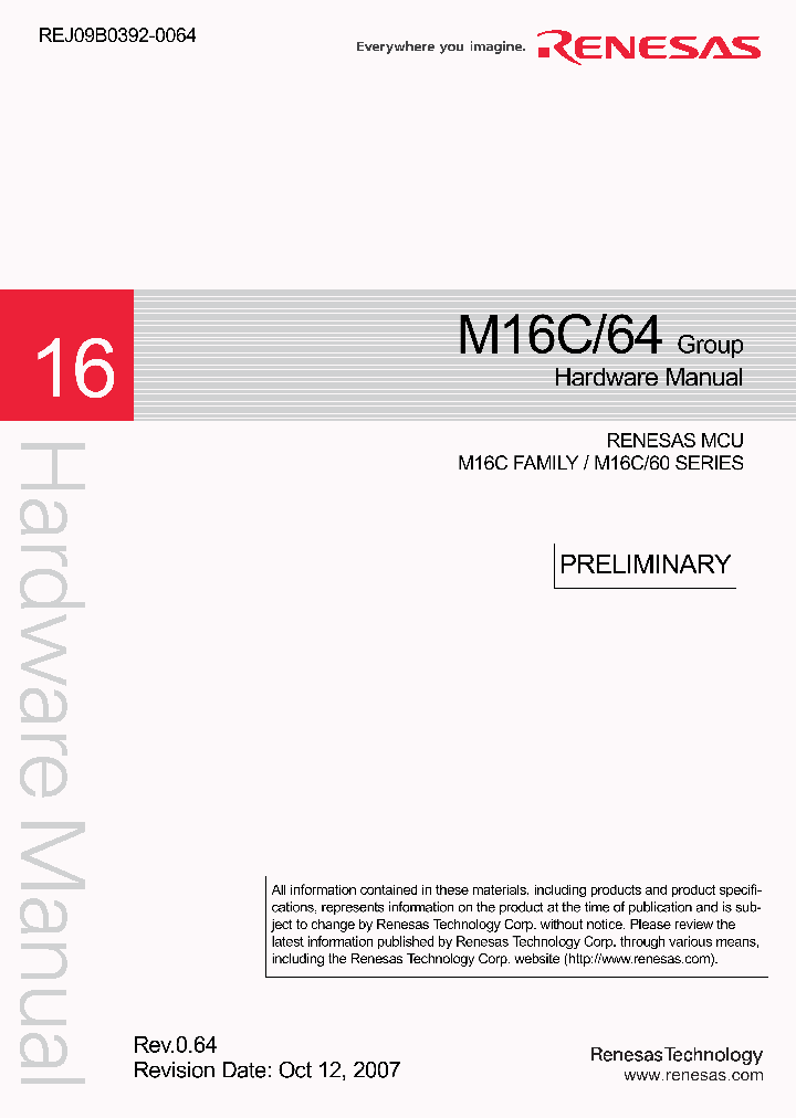 M16C64_4329059.PDF Datasheet