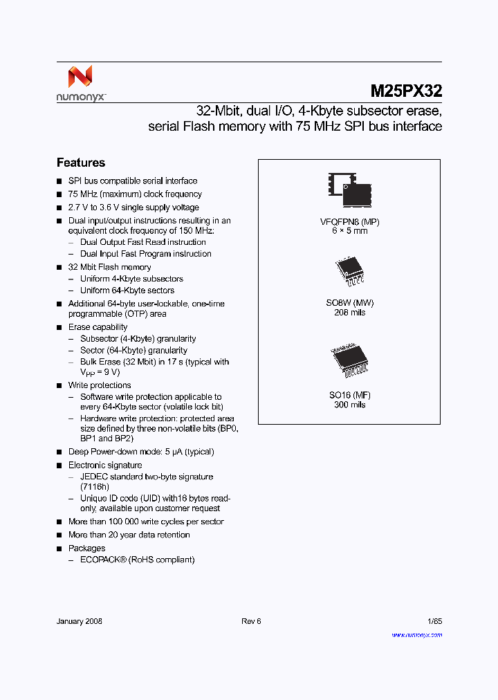 M25PX32_4650627.PDF Datasheet