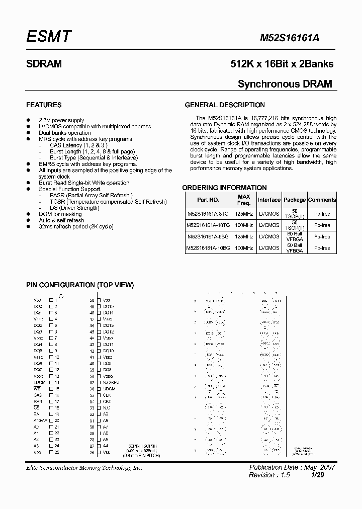 M52S16161A-10BG_4186482.PDF Datasheet