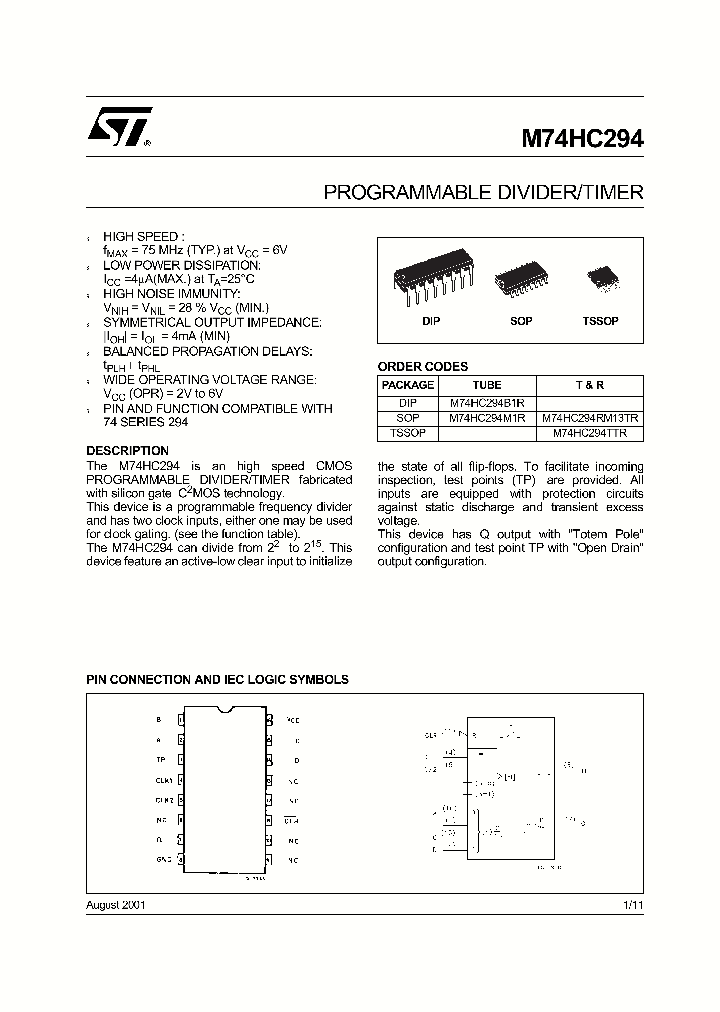 M74HC294RM13TR_4219917.PDF Datasheet