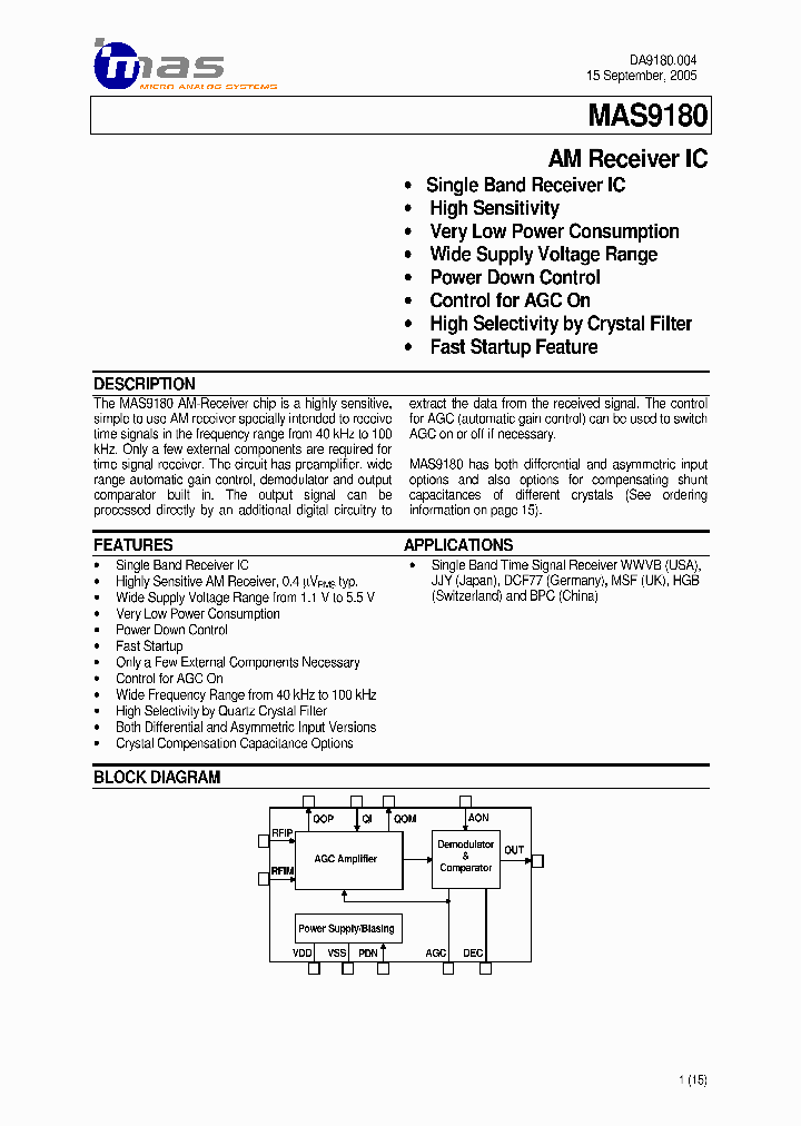 MAS9180_4485120.PDF Datasheet