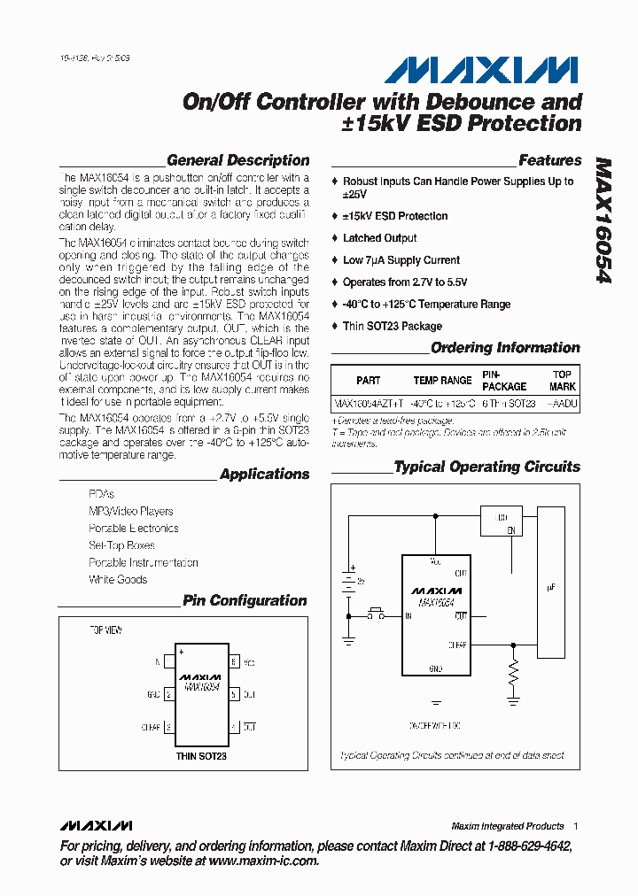 MAX16054AZT_4489944.PDF Datasheet