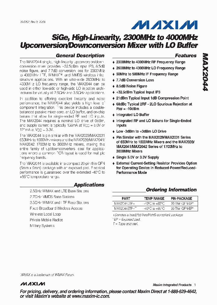 MAX2044ETP_4897513.PDF Datasheet