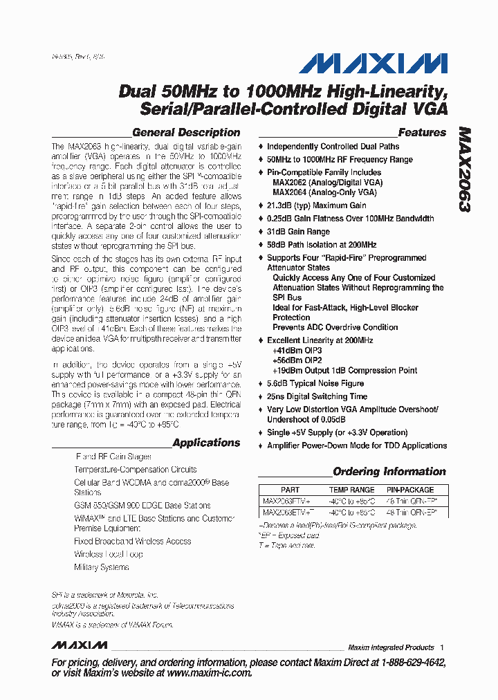 MAX2063ETM_4852584.PDF Datasheet