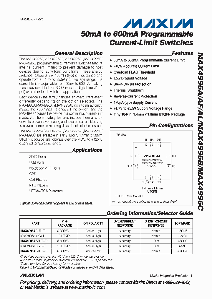 MAX4995AFAUTT_4501974.PDF Datasheet