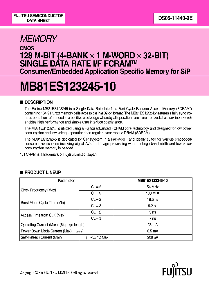 MB81ES123245-10_4400108.PDF Datasheet