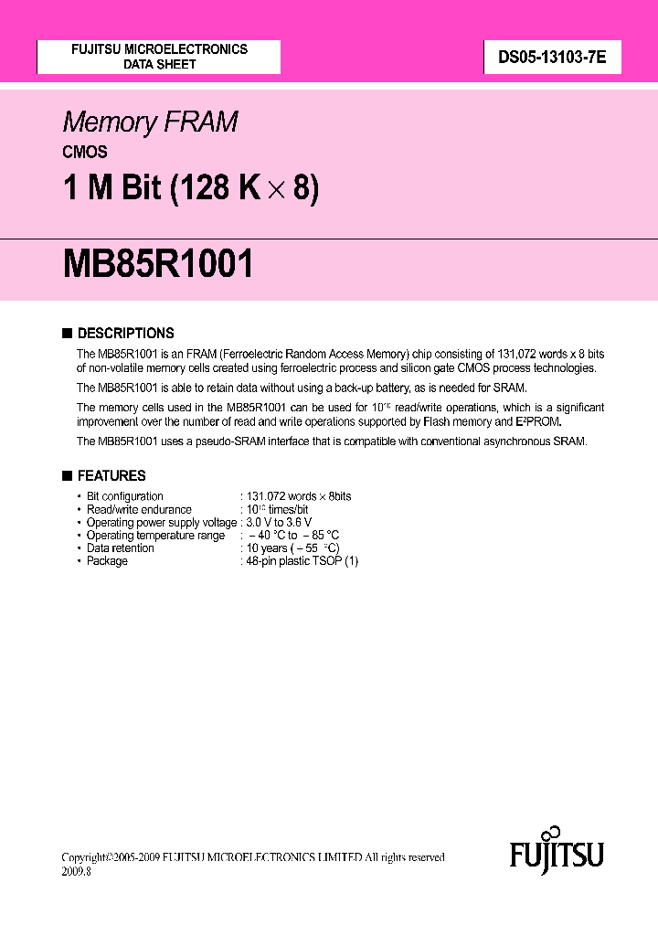 MB85R1001PFTN-GE1_4575229.PDF Datasheet