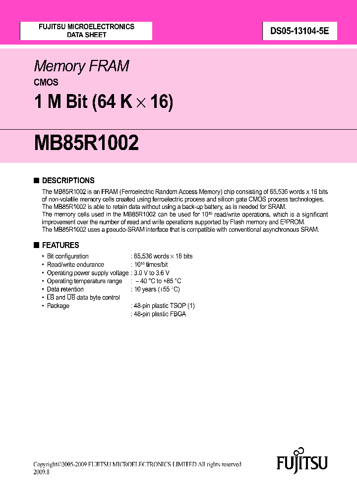 MB85R1002PFTN-GE1_4575230.PDF Datasheet