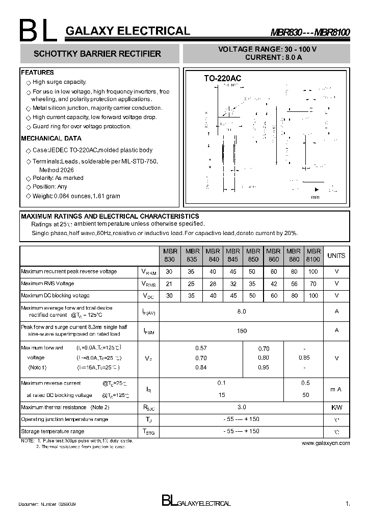 MBR850_4322990.PDF Datasheet