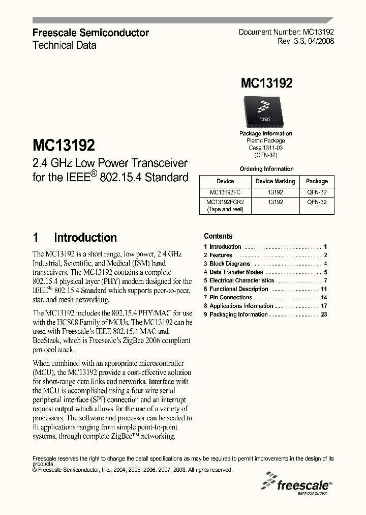 MC13192FCR2_4349880.PDF Datasheet