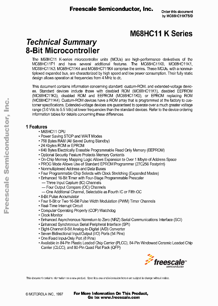 MC68HC711K4CFN2_4815732.PDF Datasheet