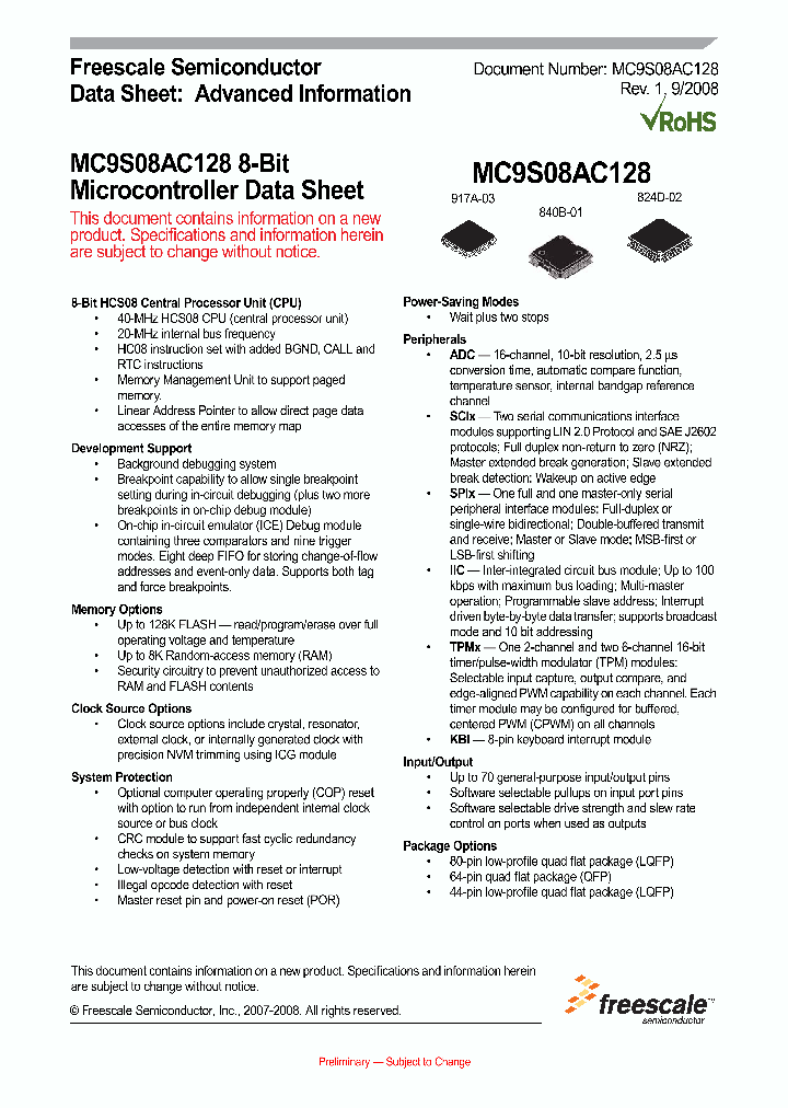 MC9S08AC128_4560275.PDF Datasheet