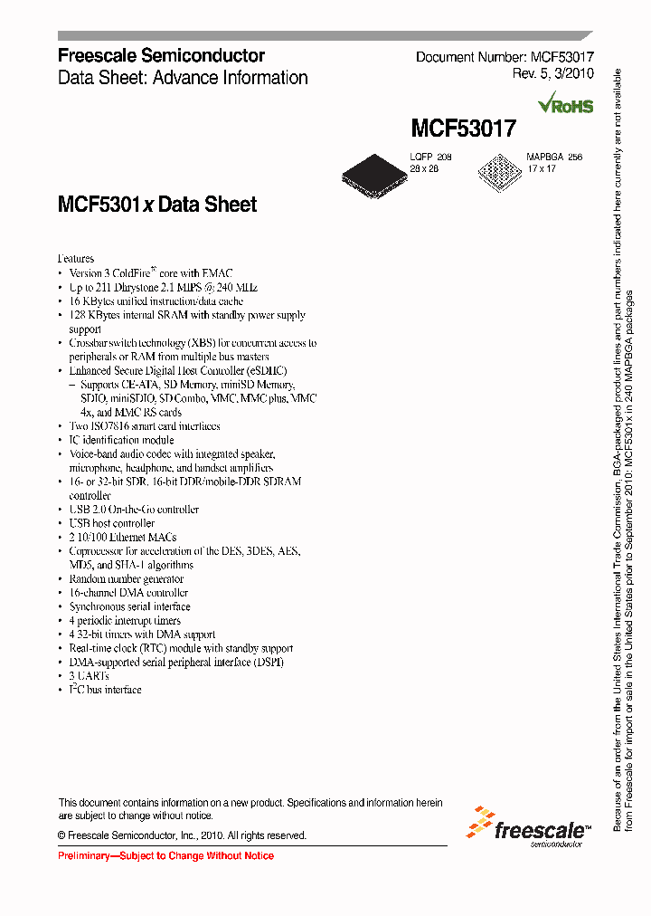 MCF53017CMJ240_4652012.PDF Datasheet