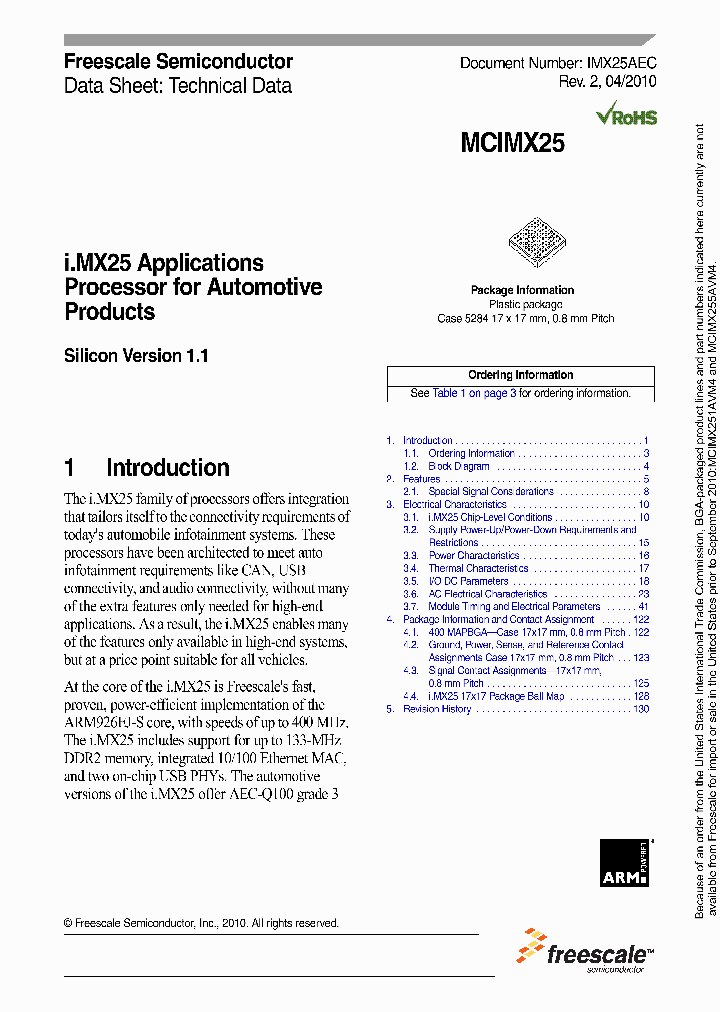 MCIMX2510_4858765.PDF Datasheet