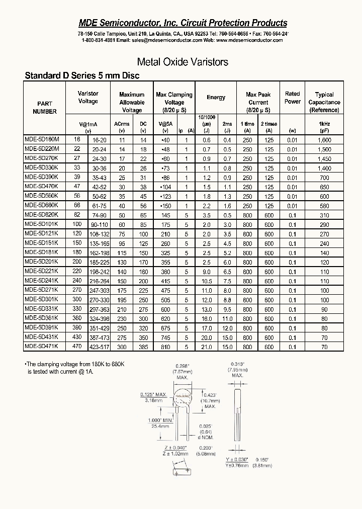 MDE-5D101K_4367388.PDF Datasheet