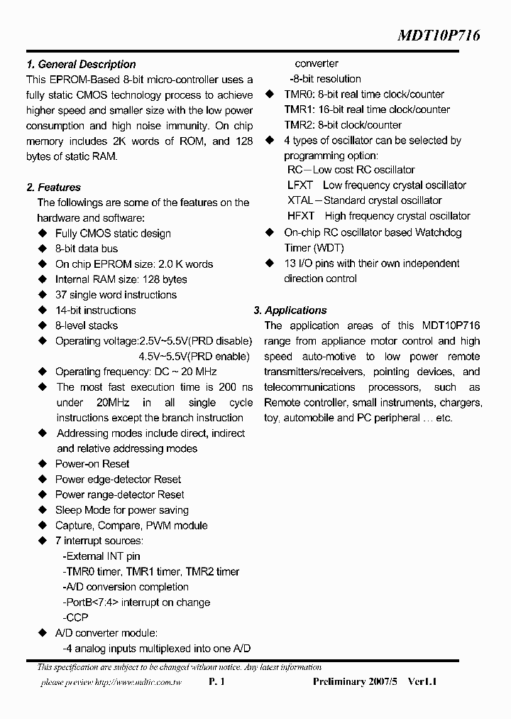 MDT10P716_4325960.PDF Datasheet