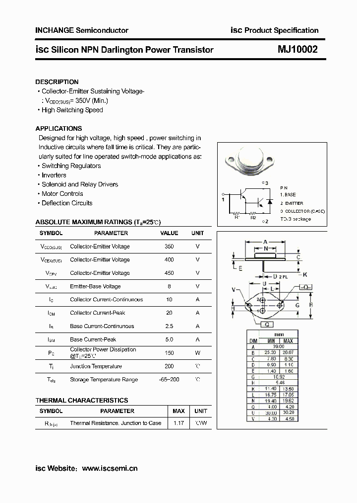 MJ10002_4305521.PDF Datasheet