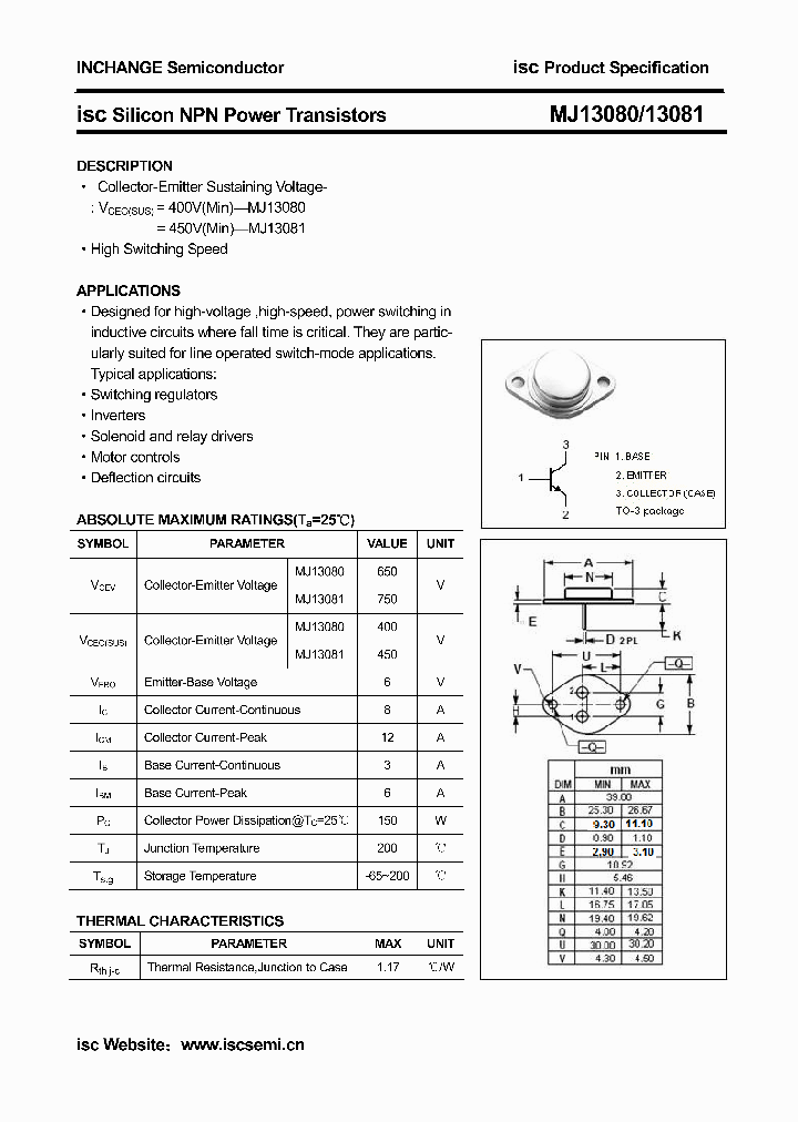 MJ13080_4287257.PDF Datasheet